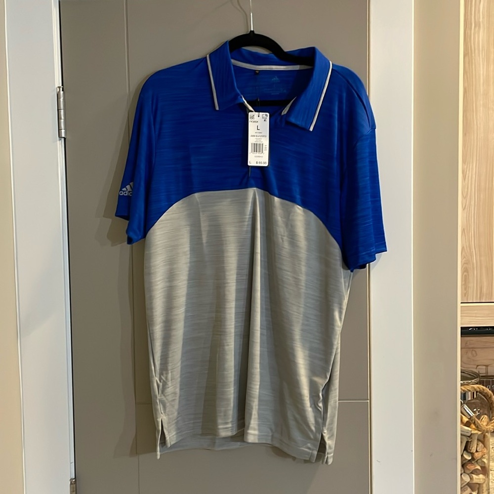 Adidas Men’s Royal / Mid Grey sport polo